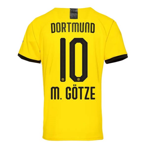 Tailandia Camiseta Borussia Dortmund NO.10 M.Gotze 1ª 2019-2020 Amarillo